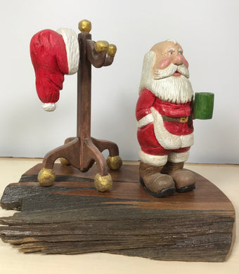 H Fruge - Santa with Coat Rack