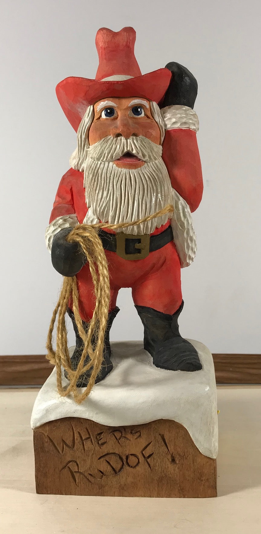 RW Graber - Cowboy Santa with Rope