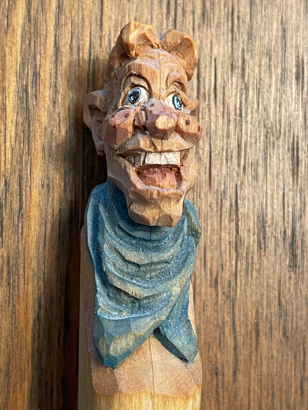 Phil Bishop - Caricature Carved Denny Knife